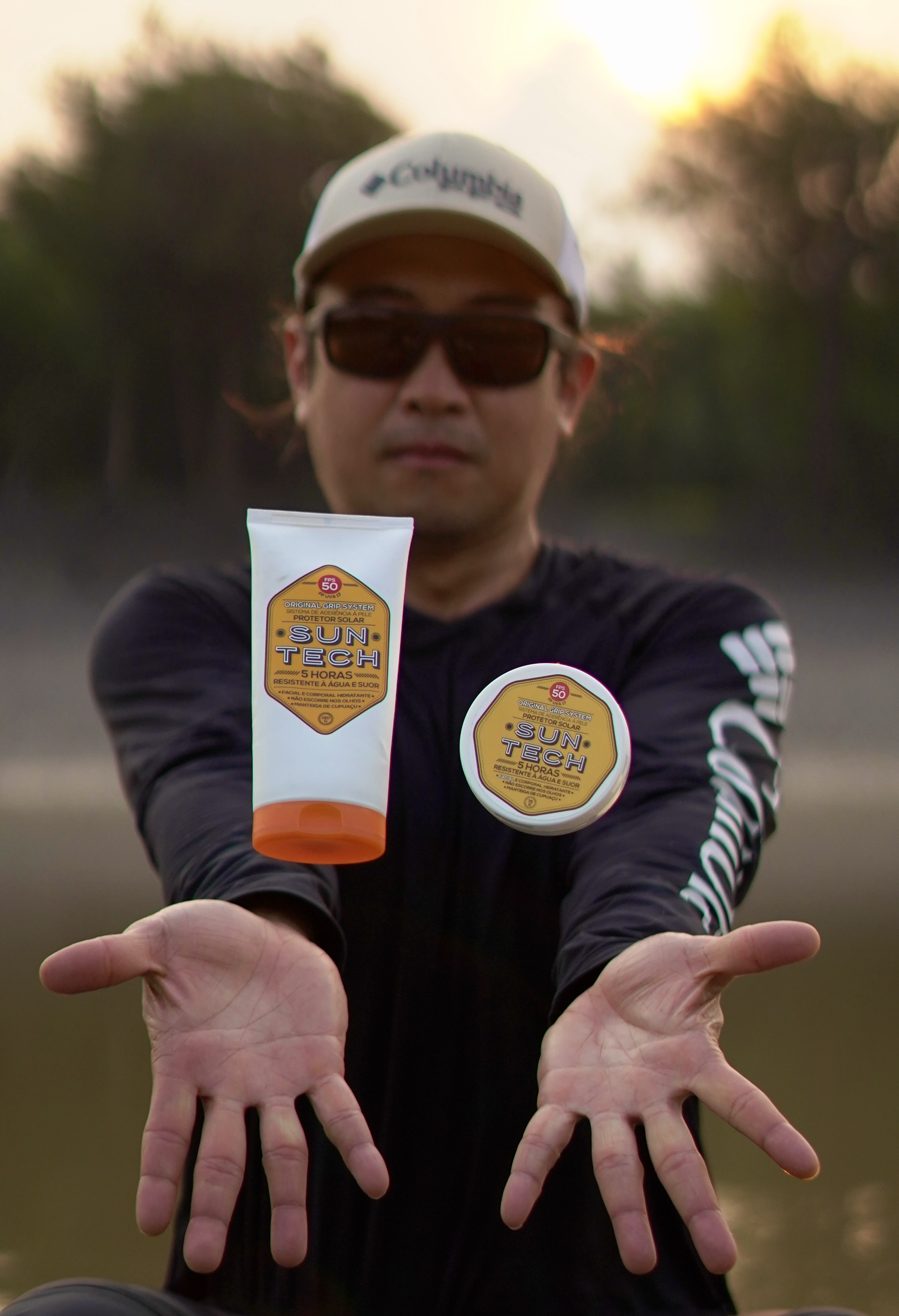 Atleta Lawrence Ikeda usando Suntech